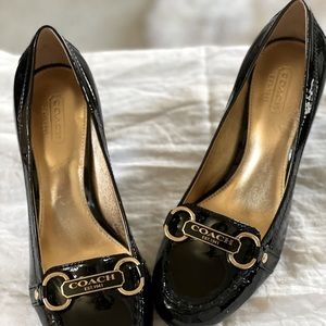 Coach Black Patent Leather Women's Shoes